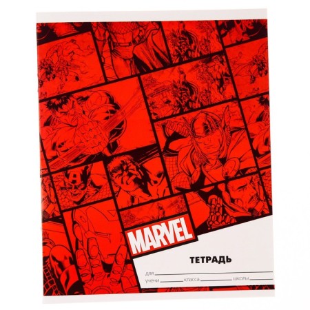 Notebook in a line of 24 sheets, 5 types of mix, cover covering cardboard, avengers-7