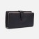 Women's wallet on the button, black color