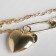 Piece "chain" heart on a pin, color gold, 50 cm