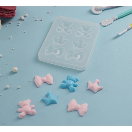 Mold "Princess Partys", silicone, 12 × 9.5 × 1 cm, cell 3.5 × 3 cm