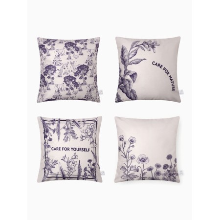 A set of decorative pillowcases Ethel "Nature", 4 pcs, 40*40 cm, velor