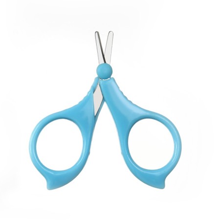 Children's manicure scissors, with a protective cap, type 2, blue color-1