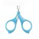 Children's manicure scissors, with a protective cap, type 2, blue color