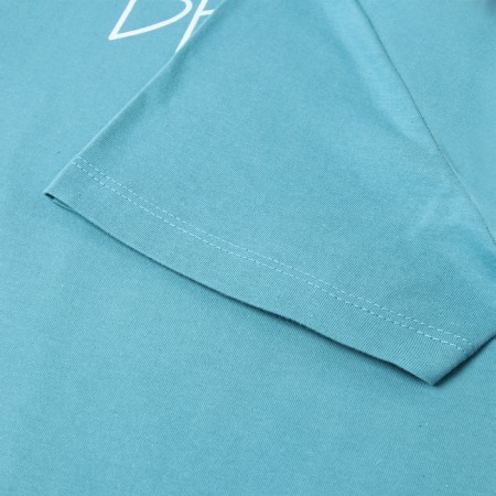 Homemade female set (T -shirt, shorts), turquoise color, size 48-5