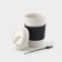 A coffee glass with a Weatfiber lid, 350 ml, 8.8 × 14 cm, plastic, reusable, white/black