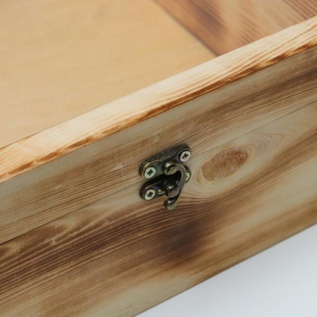 Gift box 25 × 25 × 11 cm is wooden, an outflow cover is 3 mm, firing-3