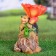 Garden Figure-Hedgehog Hedgehog "Hedgehog on Stroum with Flower" from polystone, 26cm, average