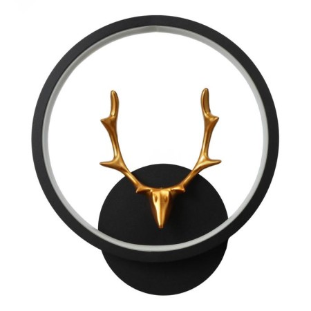 Bra "deer" LED 14W 4000K 24x24 cm black and gold 22x23 cm