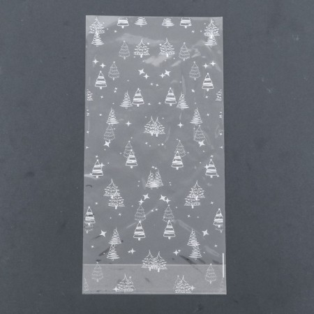 Package Packing BOPP, with a bottom fold, "Christmas trees" 15*30 cm-2