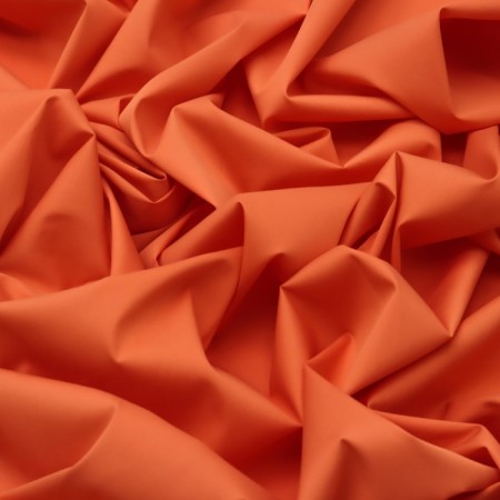 Fabric shirt, smooth -colored cotton, width 150 cm, orange color