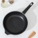 The “Tradition” pan, D = 24 cm, glass cover, removable handle, anti -stick coating, black color