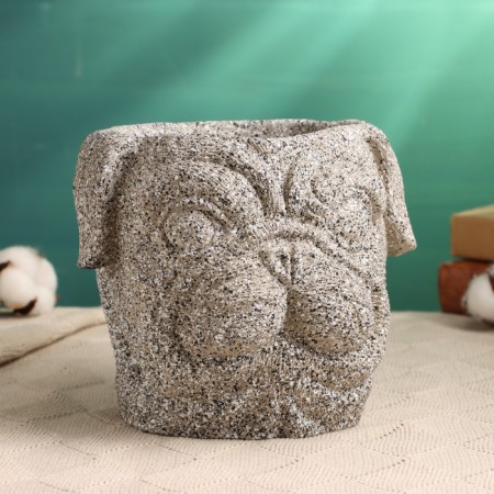 Kashpo "Ricky" Gray Stone, 18x16x15cm