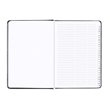 Telephone book A5, 64 sheets of Devente. Bravo, a solid cover of artificial leather with foam rubber, block 70 g/m2, black-5