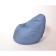 The pear-bag is large, diameter 90 cm, height is 135 cm, the color is denim