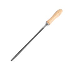Tundra file, round, steel U10, wooden handle, No. 2, 200 mm