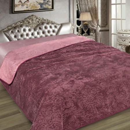 Elite blanket with fur, size 200x220 cm, PE100%