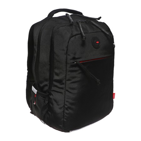 Youth backpack 39 x 26 x 19 cm, Grizzly, ergonomic back, laptop department, black/red-1