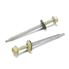 Roofing screws 4.8x70 mm, RAL1014 beige color, 100 pcs.