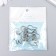 Carabiner Metal with a ring "Bunny head" silver 3.6x1.8 cm