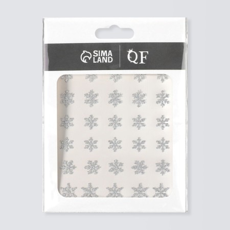 Nail stickers 10*8cm snowflakes silver with a lobby substrate QF-2