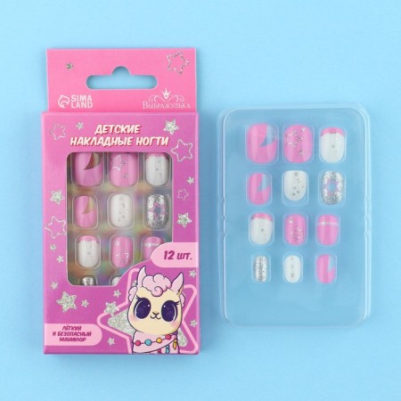 Children's false nails "Asterisk", 12 pcs-1