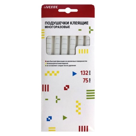 Gloring pads (points) 75g, 132 pieces, Devente, reusable, white, euro suspension