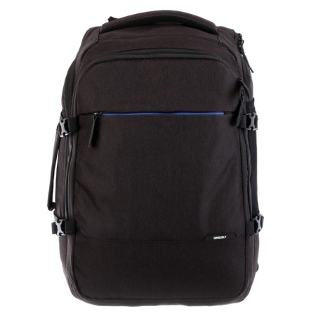 Youth backpack, 45 x 32 x 21 cm, Grizzly 019, ergonomic back, black/blue RQ-019-12-2