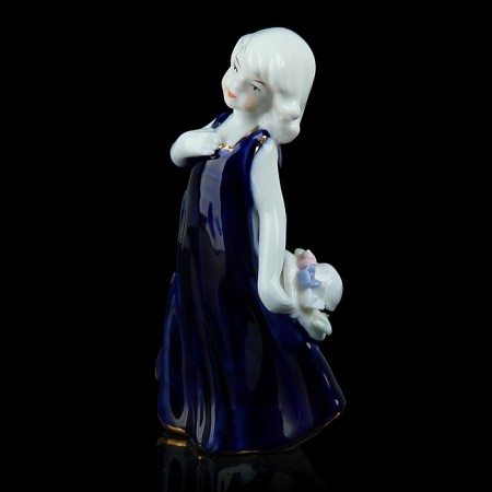 Souvenir Ceramics "Baby in Blue" 11x2.7x6 cm-4