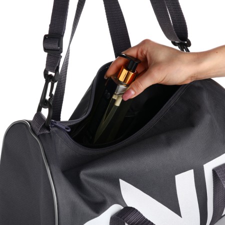 Female sports bag, textura, small size, gray color-6