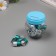 Adhesive tape plastic in the jar "Glori. Silver, Blue" N-r 40 pcs 1.2 cm, dl.0.9m 7x7x9 cm