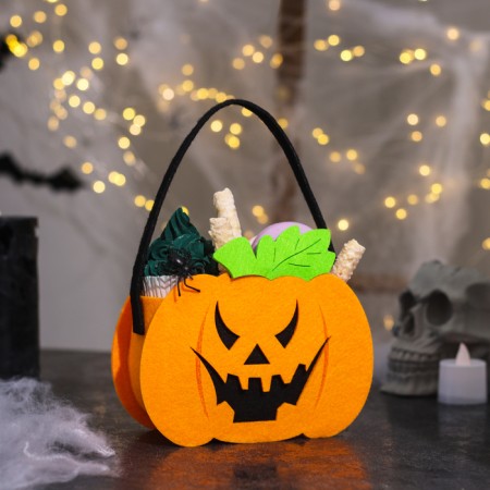 Decorative basket "Pumpkin for Halloween", 6x15.5x19 cm-1