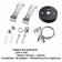 L-shaped lamp with two network inputs Novotech. BITS, 8W, LED, 58x117x117 mm, black color