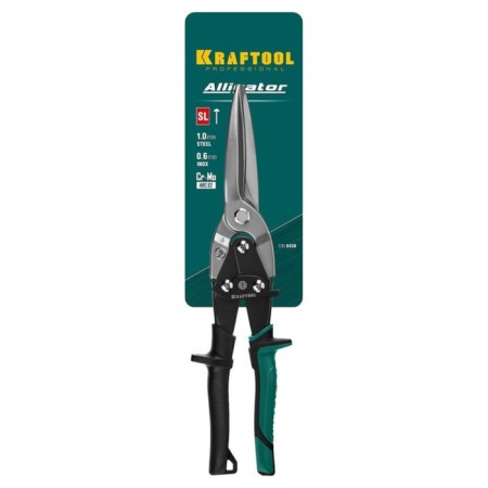 Kraftool Alligator, 2k handles, straight, elongated, 290 mm metal scissors.-3