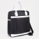 Road bag with lightning, external pocket, suitcase holder, black/white color