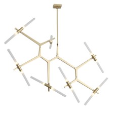 Ceiling Ceiling ST LUCE. SL947.202.14. Laconicita. 14x5 watts, G9, 4000k, 40x160x73 cm, golden color