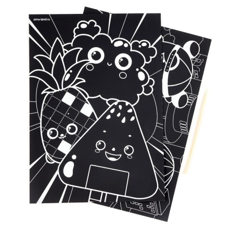 Engraving "fun" with a color effect, set 2 pcs, stack-2