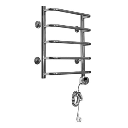 Domoterm electric heated towel rail "Stefano", 400 x 500 mm, 5 crossbars, right, chrome-1