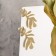 Earrings Metal "Atmosphere" palm pattern, color gold