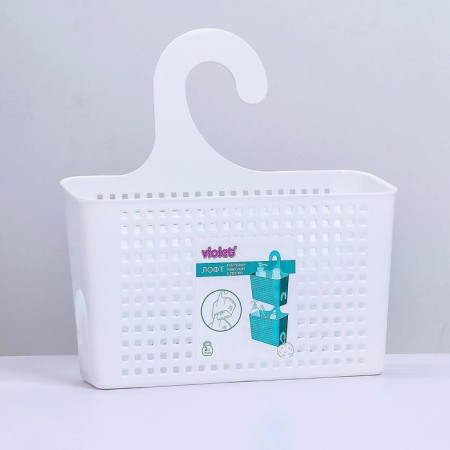The storage basket suspended with the loop "loft", 24 × 9 × 26 cm, white color-3