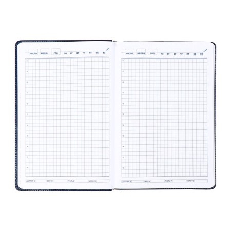 Deliciper is low, PVC cover, A5 format, 140 l, cell, metallic blue-11