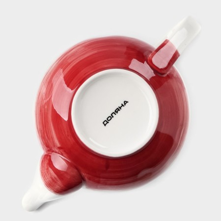 Kettle porcelain harness "Cosmos", 600 ml, red color-7