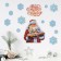 Interior stickers "Santa Claus", holography 21 x 29.7 cm, new year