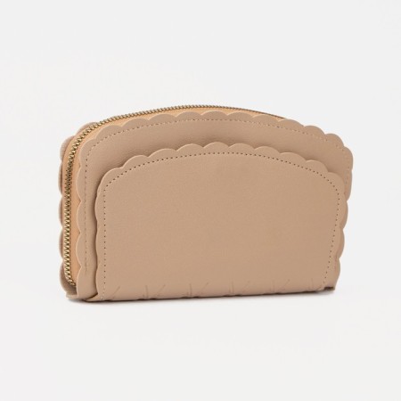 Women's wallet with lightning, beige color-1