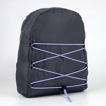 School textile school with lacing, gray color-4