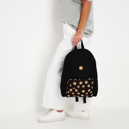 Backpack Siberian Siba-Inu, with pocket, black color-6