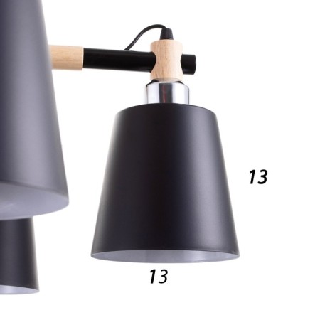 Chandelier 1047/6BK E27 60W Black 76x76x50 cm Bayerlux-6