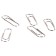 Nickelled 32 mm paper clips, 100 pieces, cardboard packaging