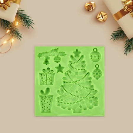 Silicone Mold for creativity "New Year's gifts", 8 x 8 cm-1