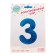 Foil ball 32 "number 3, individual packaging, blue color