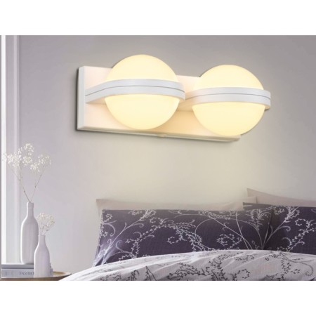 LED lamp wall -mounted with a switch Ambrella Light, Wall, FW556, 2XLED, 10 W, 750LUM, 3000K, Color White Sand-2